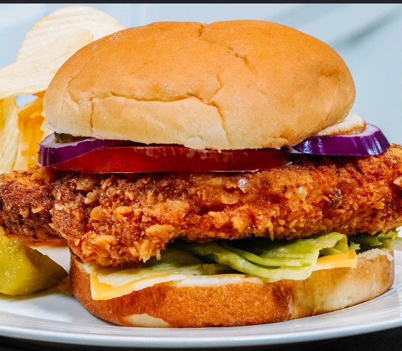 Pork chop sandwich
