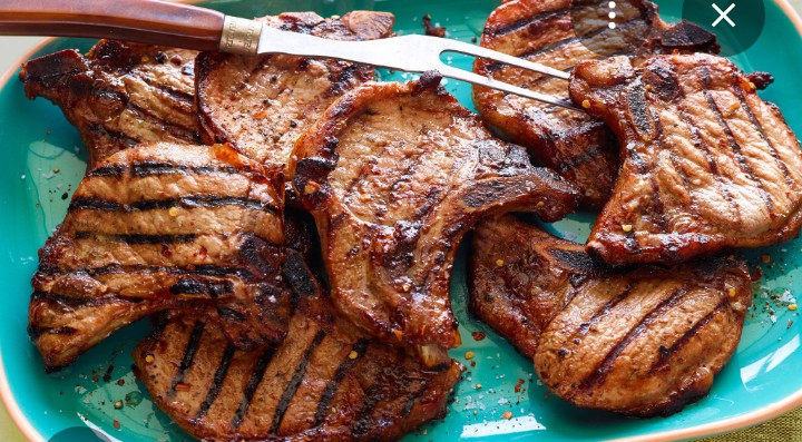 Grilled pork chops